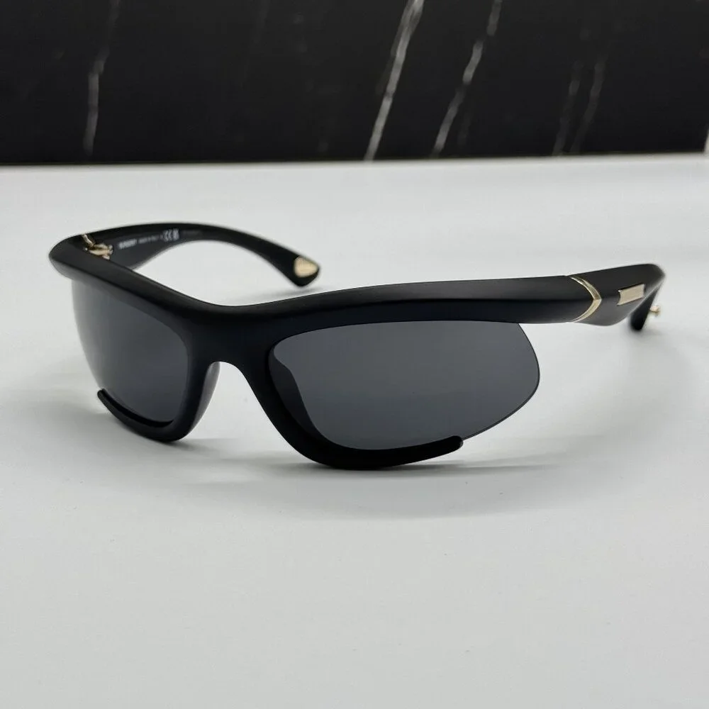 NEW BURBERRY BE4462 345287 SUNGLASSES BLACK UNISEX BE4462 3452/87 FABRIC CHAIN